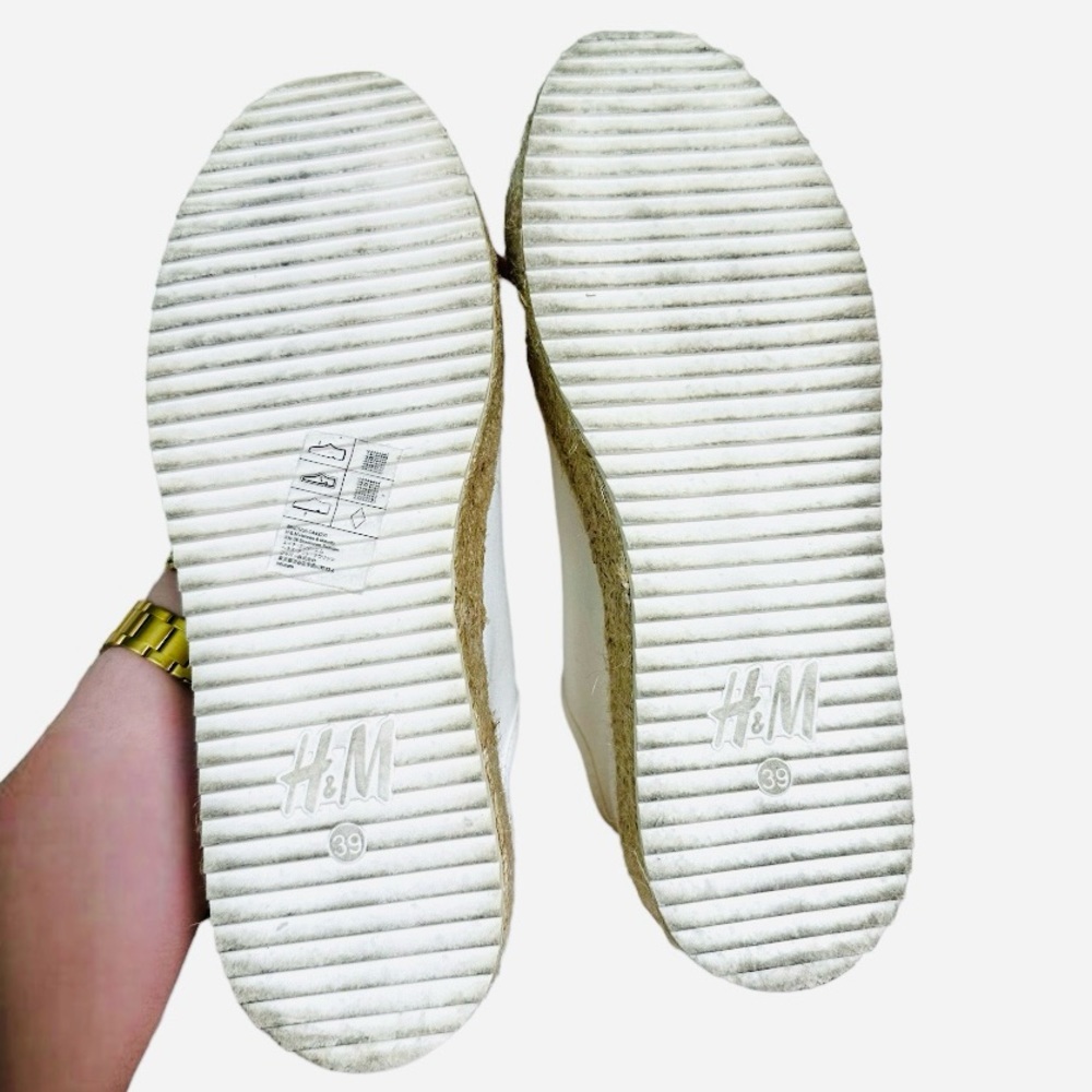 SOLD: H&M White Espadrille Sneakers - Size 8 US / 39 - Picture 7 of 10
